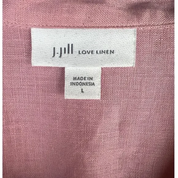 J Jill Love Linen Button Down Size L - Picture 3 of 6